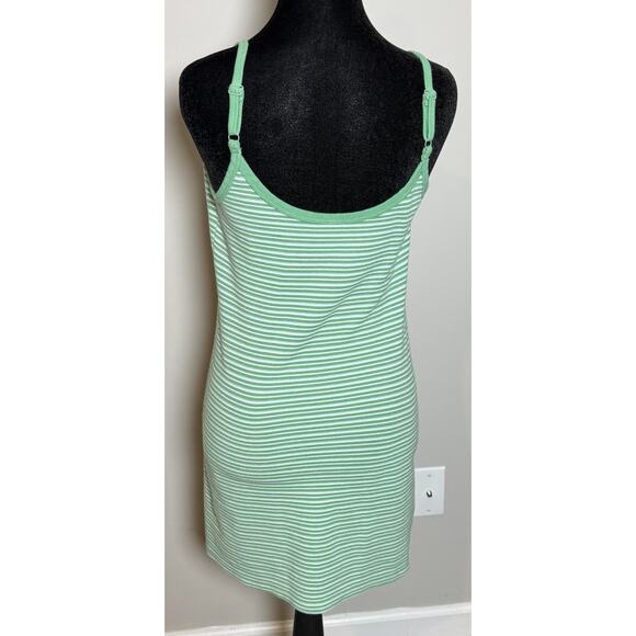 American Eagle Medium Green White Striped Cami Mini Dress Summer Preppy Travel - Picture 6 of 6